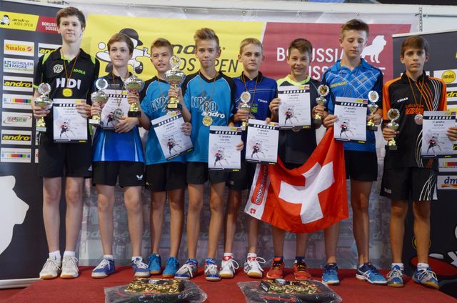 Siegerehrung andro Kids Open 2016 JM 02/03