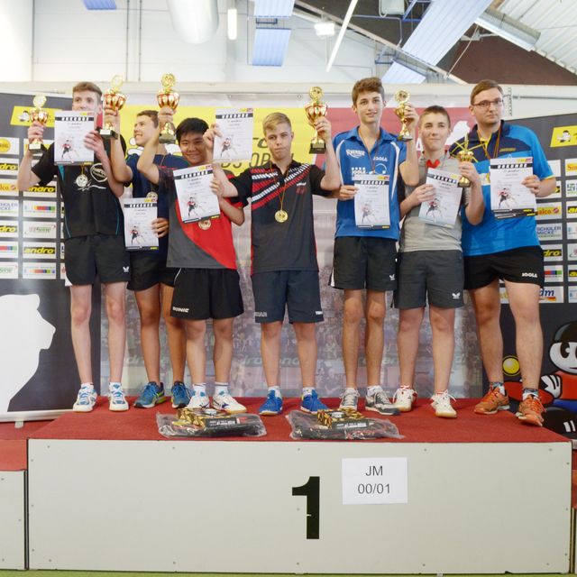 Siegerehrung andro Kids Open 2016 JM 00/01