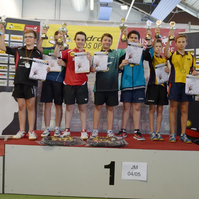 Siegerehrung andro Kids Open 2016 JM 04/05